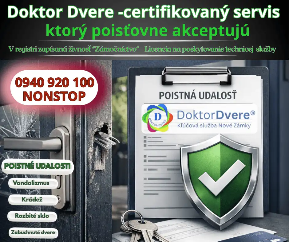 Spolupráca s poisťovňami a dôležitosť licencie PT 004405 – Doktor Dvere®